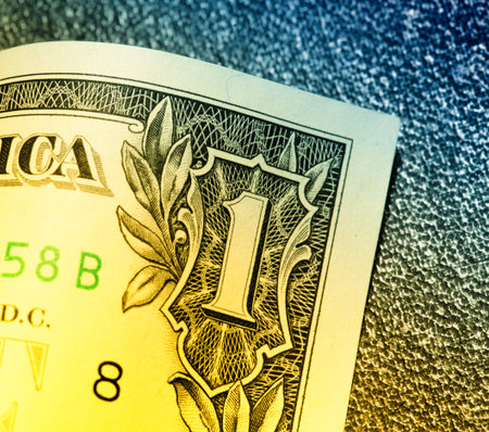 Close up of US dollar