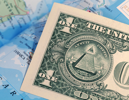 Close up of US dollarの写真素材