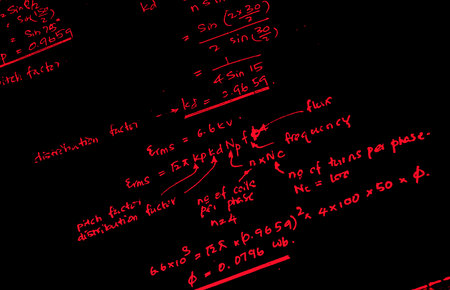Close up of mathematical background