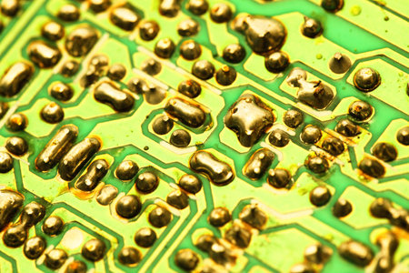 Close up of an electronic circuit board
