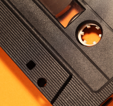 Close Up of a Classic Audio Cassetteの写真素材