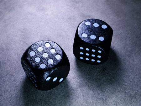 Macro Close up of classic Dice cubes