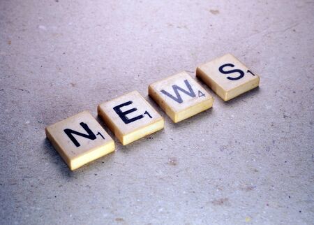 News label composed from  lettersの写真素材
