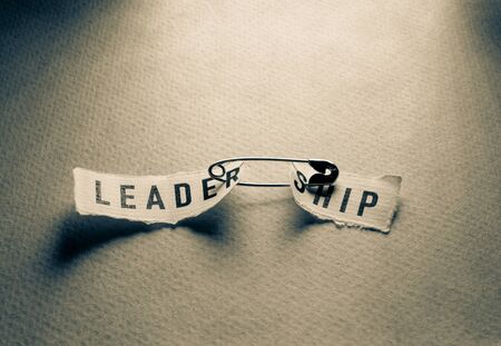 No leadership label tag close upの写真素材