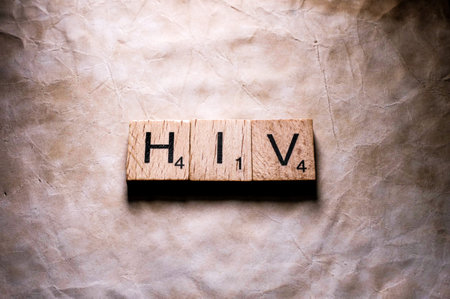 HIV word in  letters