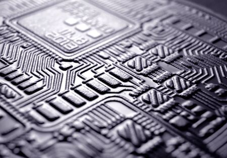 Macro Close up of a bit coinの写真素材