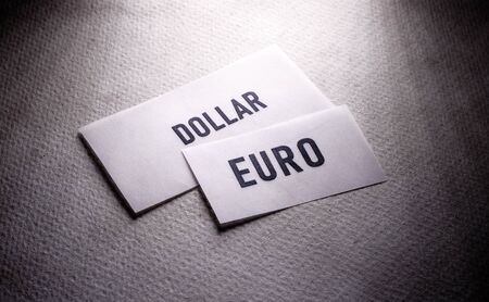 Close up of Foreign Currency Tag Labelsの写真素材