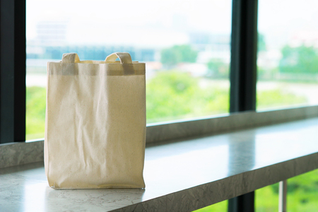 White calico tote bagの写真素材