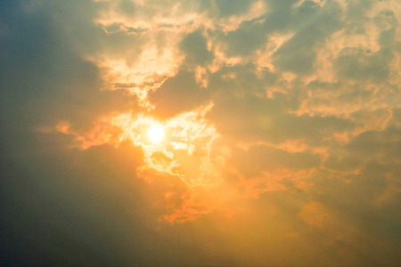 Evening sun light and cloud.の写真素材