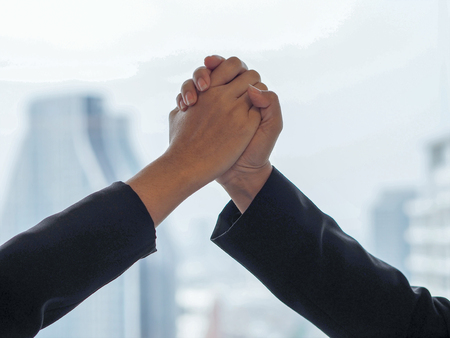 Hand holding hand.の写真素材