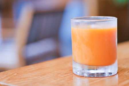 Coldpress carrot juice  in a glass.の写真素材