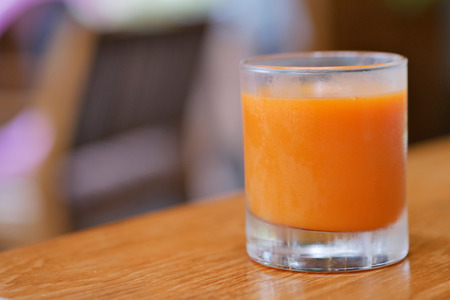 Coldpress carrot juice  in a glass.の写真素材
