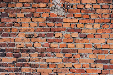 A vintage red brick wall texture