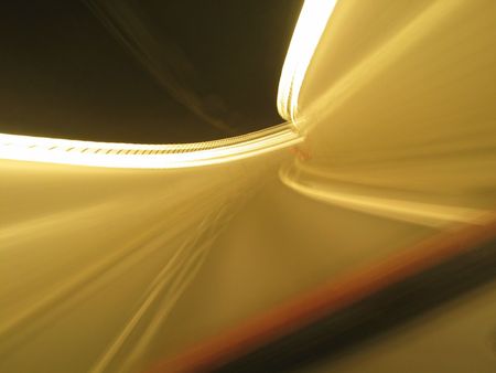 Drive through Tunnelの写真素材
