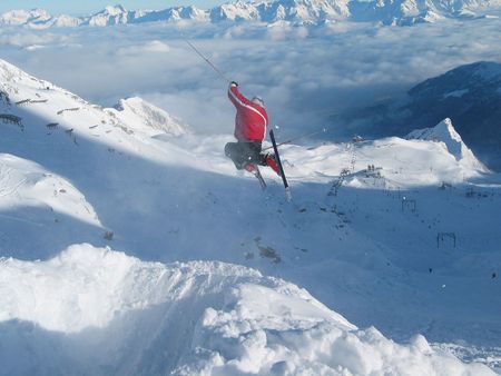 freeskiing high jumpの写真素材