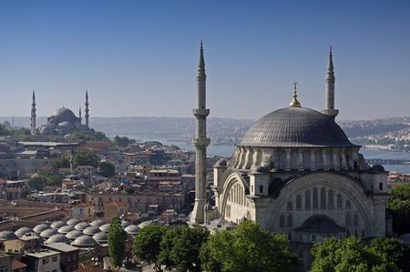 hagia sophia and blue mosque, istanbulの写真素材
