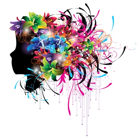 Colored headのイラスト素材