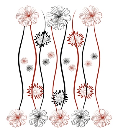 Flower designpatternのイラスト素材