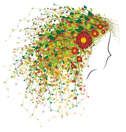 Spring floral headのイラスト素材
