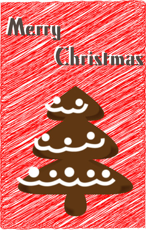  Christmas cookie treeのイラスト素材