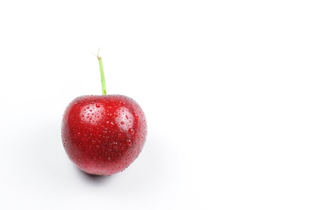 Single isolated cherryの写真素材