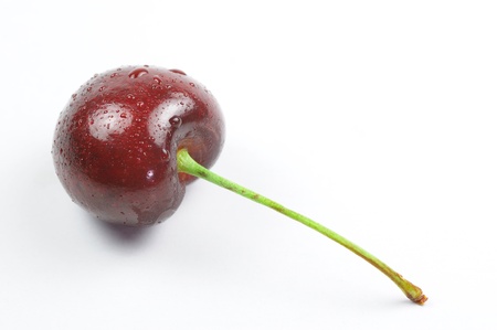 One isolated cherryの写真素材