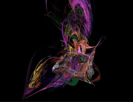 Fractal art on black bagroundの写真素材