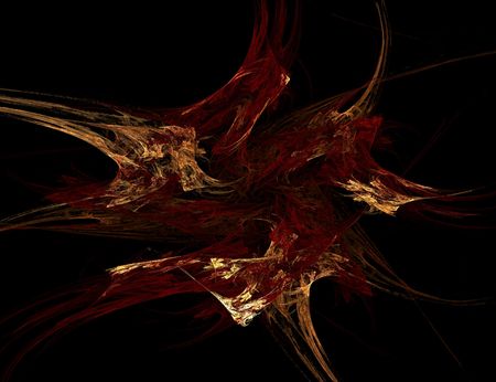 Fractal art on black bagroundの写真素材