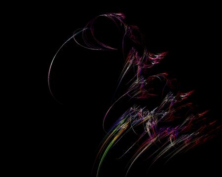 Fractal art on black bagroundの写真素材