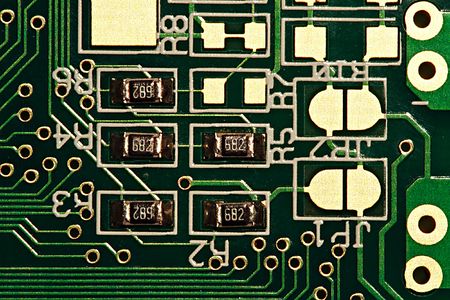 Back of electric circuit boardの写真素材