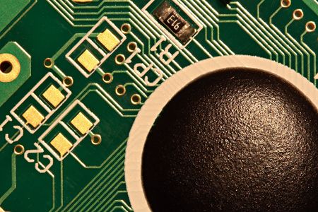 Back of electric circuit boardの写真素材