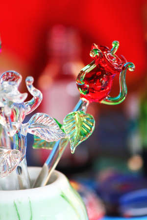 The art of glass formed by the heatの写真素材