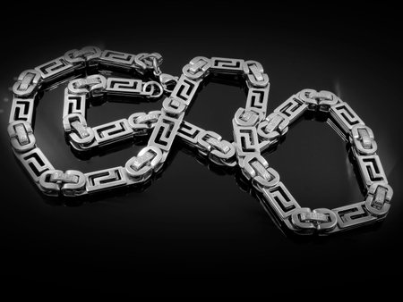 Chain for Men - Luxury jewelry - Stainless steel - Black background