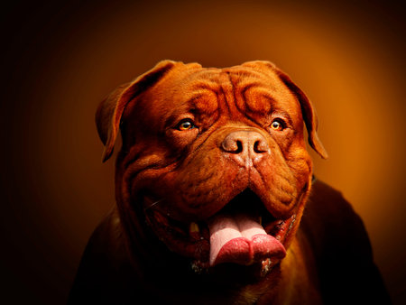 Dogue de Bordeaux - Beautiful Large Head - Red Maskの写真素材