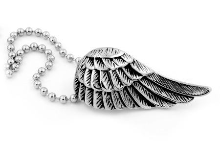 Pendant Necklace Angel Wing - One color backgroundの写真素材