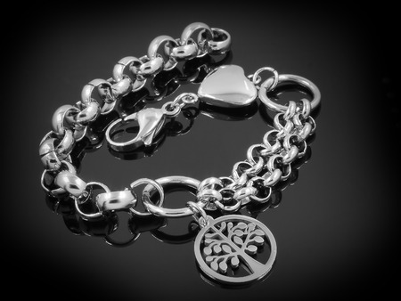 Jewelry Bracelet - Symbol Tree of Life - Stainless Steelの写真素材