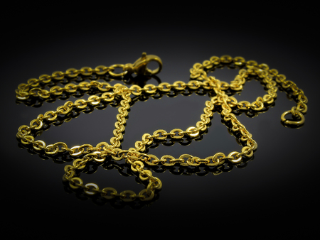 Jewel Necklace - Stainless steel - One color backgroundの写真素材