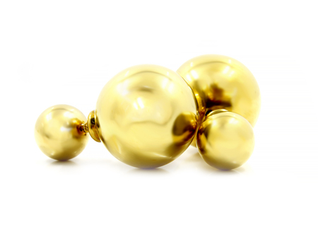 Ladies Earrings - Stainless Steel - One color backgroundの写真素材