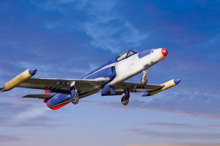 Old time jet fighterの写真素材