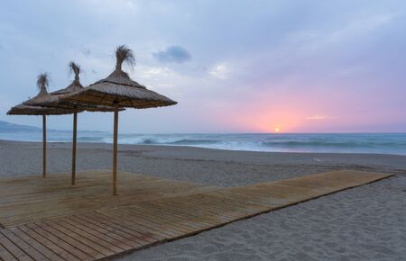 Wonderful sunrise in the beach.の写真素材