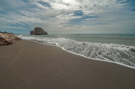 Beautiful view of the famous Crow Beach in Costa del Sol. Andalusia. Malaga.Spain.の写真素材