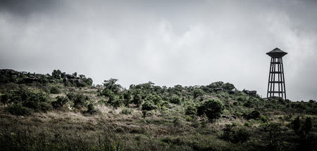 Water tower in Bokor national park. Cambodiaの写真素材