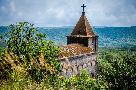 The ruins of a churchの写真素材