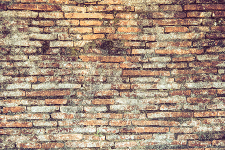 Background of temple brick wall pattern texture.の写真素材