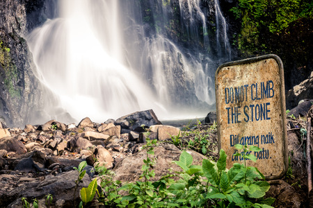GitGit Waterfall in Bali, Indonesia.の写真素材