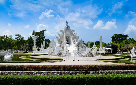 thailand chiangrai white templeの写真素材