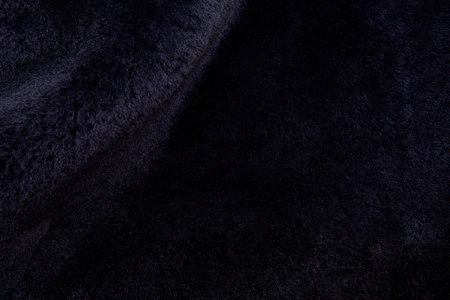 deep blue soft fur wrinkled