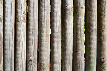 Detail of a wooden fenceの写真素材
