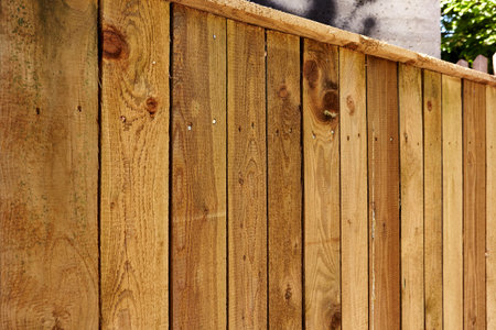 Close up of a wooden fenceの写真素材