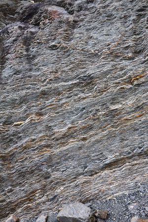 rocks washed out by the glacierの写真素材